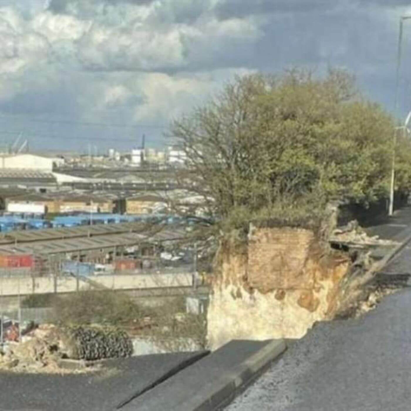 Podcast landslide causes cliff collapse and road closure